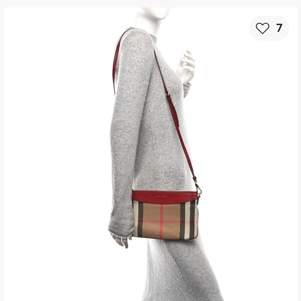 Burberry House Check Derby Peyton Crossbody Bag - Picture 3 of 13